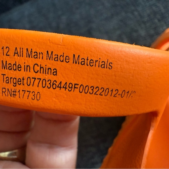 Orange Sandals with Adjustable Strap and Slip-Resistant Sole/girls size 12 - Picture 2 of 11